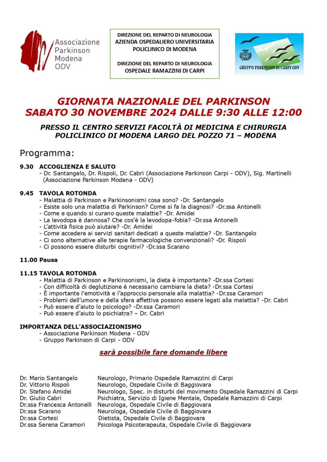 Parkinson 30 novembre